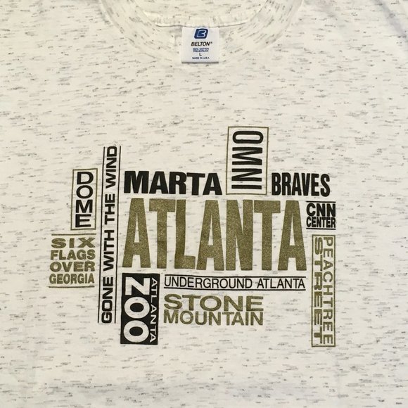 Vintage City of Atlanta T Shirt Men's L Single Stitch - Picture 3 of 3